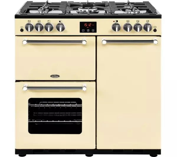 BELLING Kensington X90G Gas Range Cooker - Cream &amp; Chrome