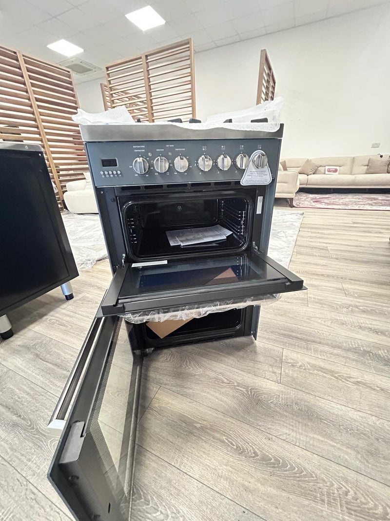 KENWOOD CK234DF SL 60 cm Dual Fuel Cooker - Grey & Chrome