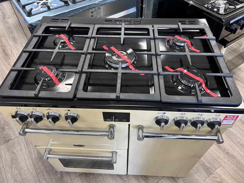 BELLING Kensington X90G Gas Range Cooker - Cream &amp; Chrome