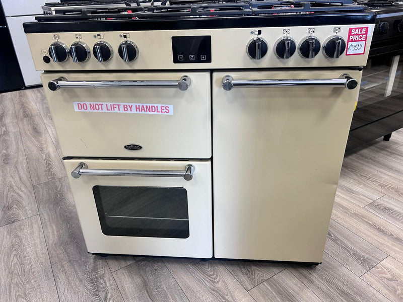 BELLING Kensington X90G Gas Range Cooker - Cream &amp; Chrome