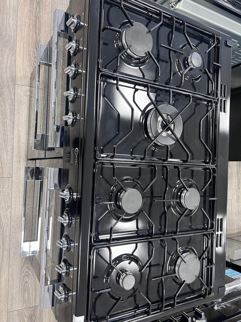 Flavel Milano 100 MLN10FRK Dual Fuel Range Cooker - Black &amp; Chrome